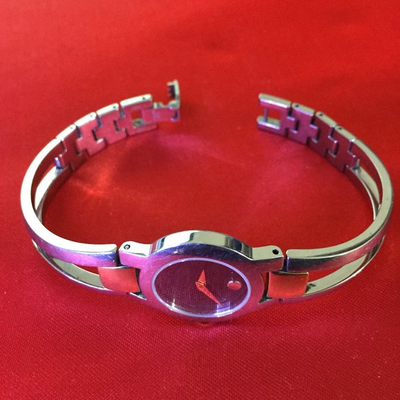 MOVADO AMOROSA Two Tone Bangle Bracelet Watch - Picture 2 of 3